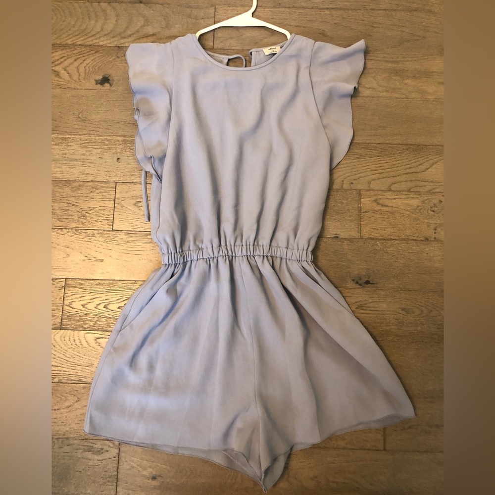 Aritzia Wilfred Fleurette Romper - Light Blue XS